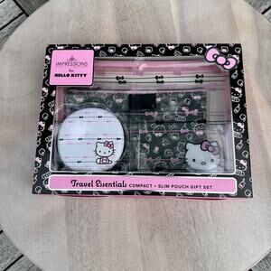 Hello Kitty® Travel Essentials" Compact + Slim Pouch 3 Piece Gift Set New In Box